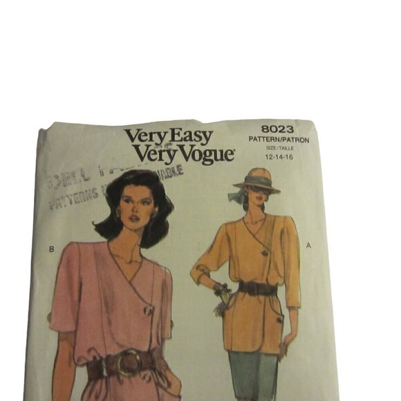 Very Easy Very Vogue Women's Vintage Sewing Pattern Dress Jacket Size 12-16 - Picture 2 of 5